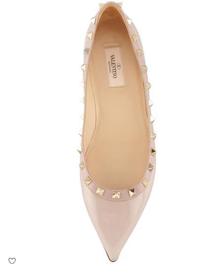 Valentino Garavani Rockstud Patent Ballet Flats