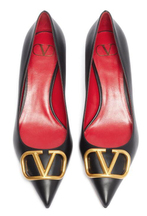 Valentino Garavani VLOGO Leather Pumps