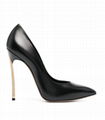 Casadei Blade patent leather pumps 105mm gold tone heel pumps
