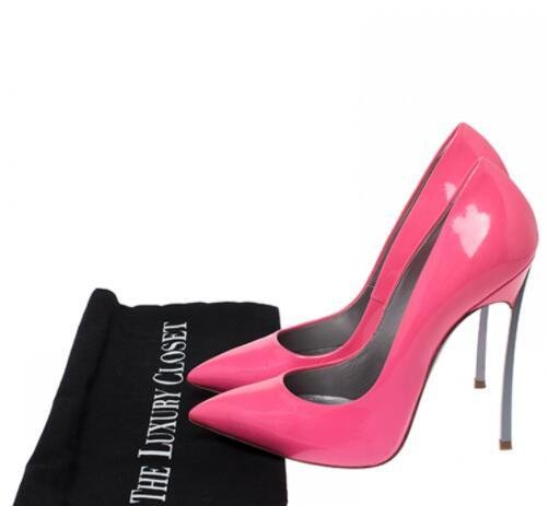 Casadei Blade high heel pumps pink Lady Patent leather pump