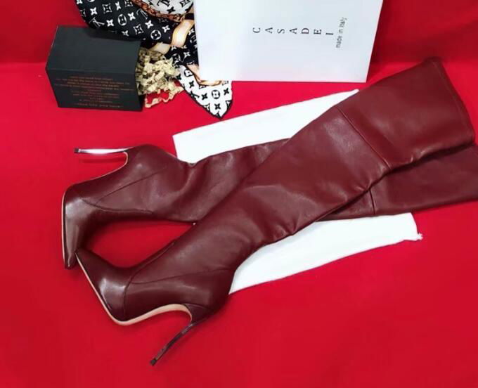 Casadei over the knee leather Blade boots