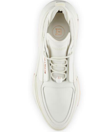 Balmain BBold Mixed Leather Fashion Sneakers 