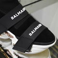 Balmain Men s B-Bold Double Logo Grip-Strap High-Top Sneakers