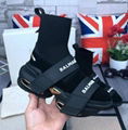 Balmain Men's B-Bold Double Logo Grip-Strap High-Top Sneakers Women sock boots 