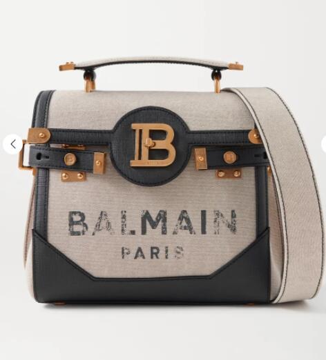 Balmain BBuzz 23 Calfskin Leather Shoulder Bag Balmain satchel bags  