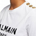 Balmain 3-Button Flocked Logo T-Shirt women 