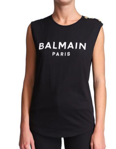 Balmain 3-Button Logo Tank Top