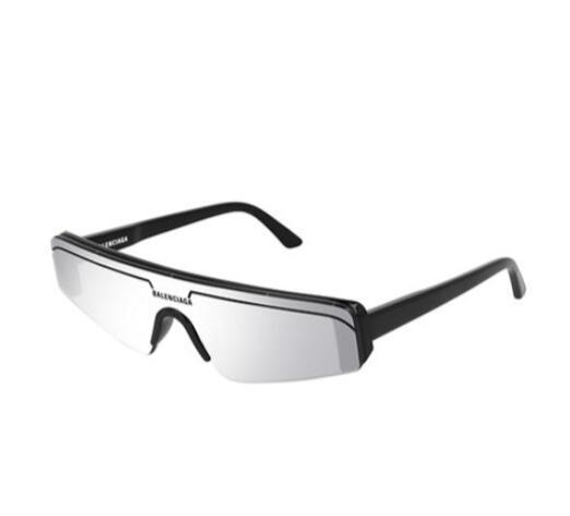 Balenciaga men Slim Rectangle Shield Sunglasses