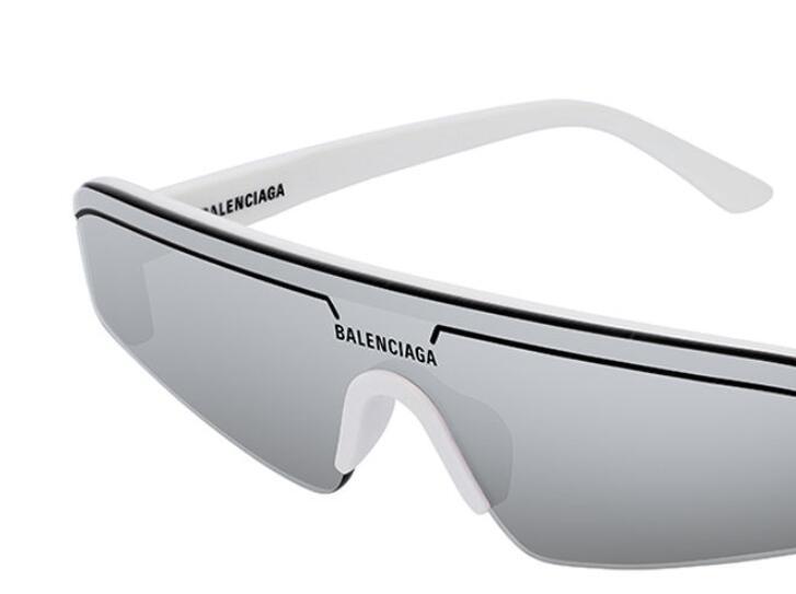 Balenciaga men Slim Rectangle Shield Sunglasses