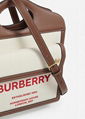 Burberry Pocket Canvas Logo Top Handle Tote Bag