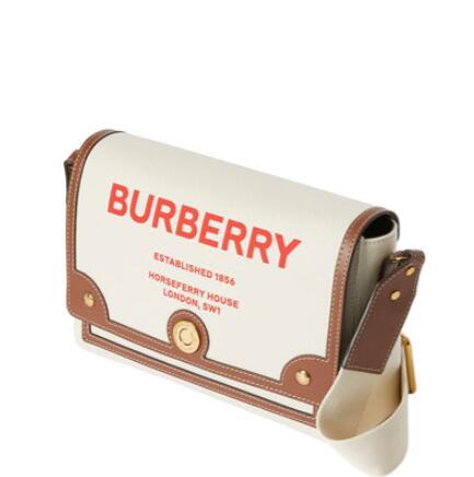 Burberry Note Canvas Logo Crossbody Bag