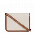 Burberry Small Bicolor Canvas TB Crossbody Bag