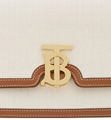 Burberry Small Bicolor Canvas TB Crossbody Bag