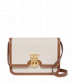 Burberry Small Bicolor Canvas TB Crossbody Bag