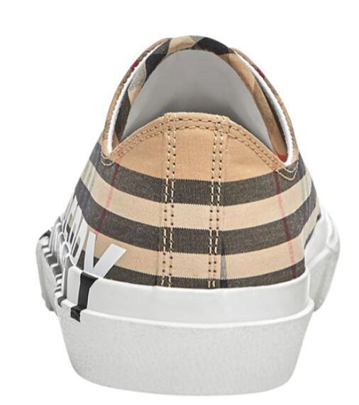 Burberry Larkhall Low-Top Logo Check Canvas Sneakers