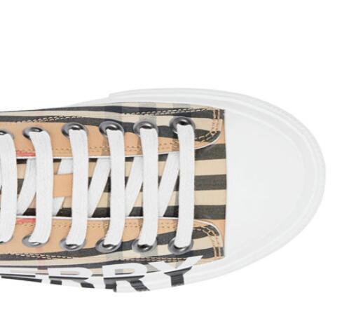 Burberry Larkhall Low-Top Logo Check Canvas Sneakers