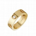 Cartier 18k rose gold 3 diamonds LOVE RING Fashion ring for love 