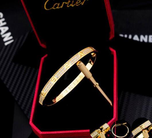 Cartier Diamond paved Love bracelet 