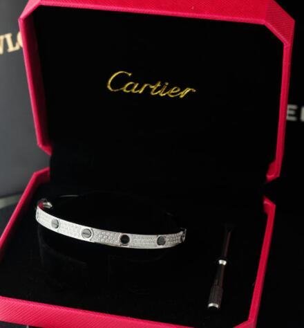 Cartier Diamond paved Love bracelet 