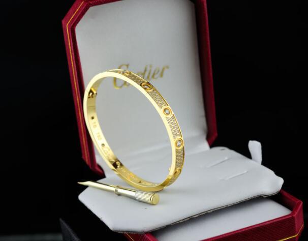 Cartier Diamond paved Love bracelet 