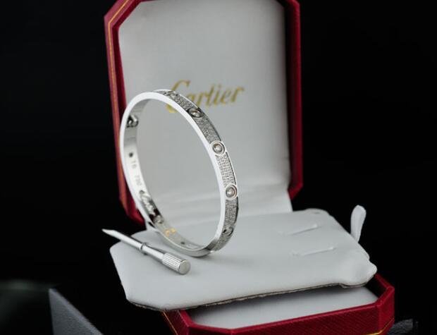 Cartier Diamond paved Love bracelet 
