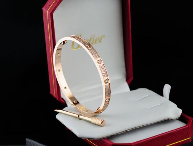 Cartier Diamond paved Love bracelet 