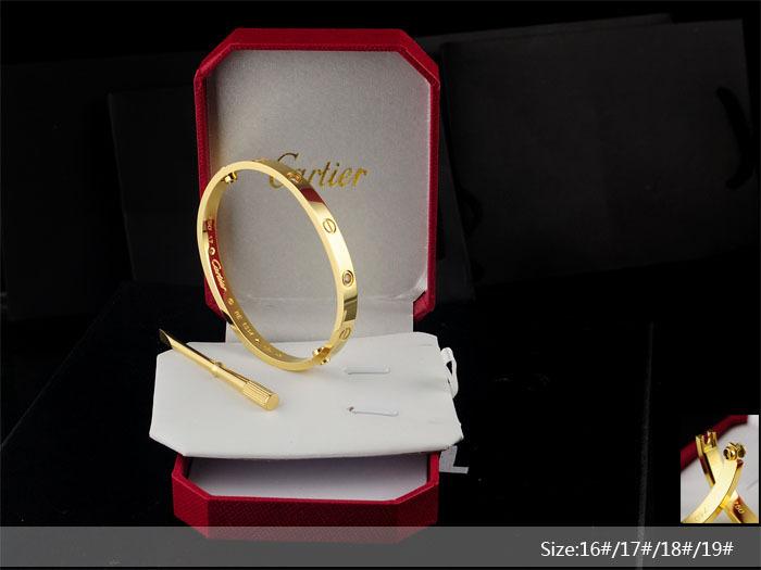 Cartier 18 k yellow gold 4 diamonds Love bracelet Fashion bracelets  4