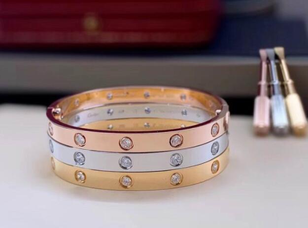 Cartier Love bracelet 10 diamonds bangle 