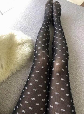 Balenciaga black logo Tights for women