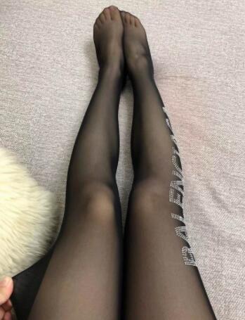 Balenciaga black logo Tights for women