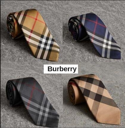 Burberry Plaid Patterns Silk Ties 