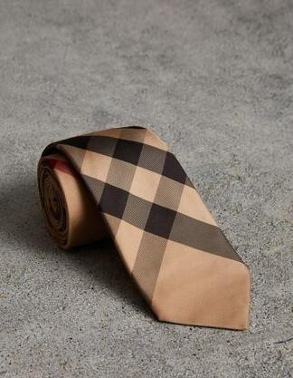 Burberry Plaid Patterns Silk Ties 