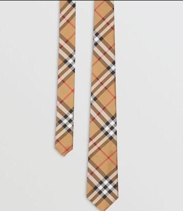 Burberry Plaid Patterns Silk Ties 