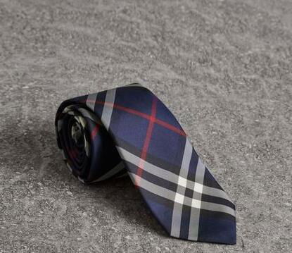 Burberry Plaid Patterns Silk Ties 