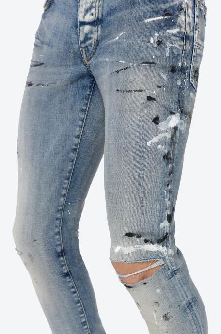 Amiri HAND PAINTED SLIT KNEE JEAN