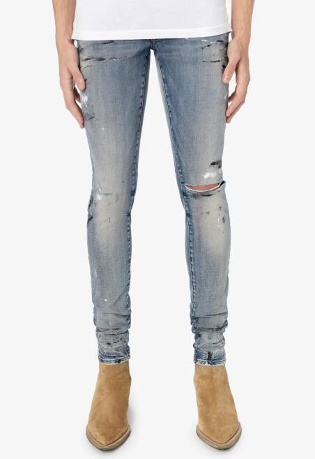 Amiri HAND PAINTED SLIT KNEE JEAN