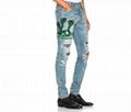 Amiri snake patch embroidered skinny jeans 