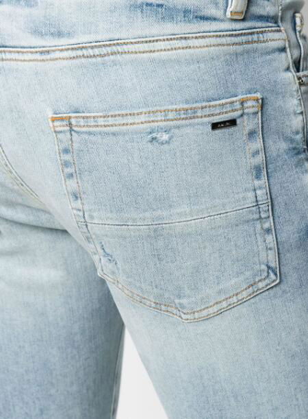 AMIRI distressed skinny-fit jeans men blue cotton-blend jeans 3