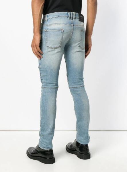 Balmain skinny biker jeans men zipped skin-tight jean blue (China Trading  Company) - Pants Trousers - Apparel & Fashion Products - DIYTrade