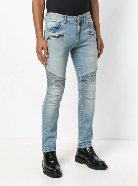 Balmain skinny biker jeans men zipped skin-tight jean blue (China Trading  Company) - Pants Trousers - Apparel & Fashion Products - DIYTrade