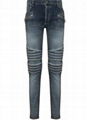 Balmain ribbed slim-fit jeans men biker jeans