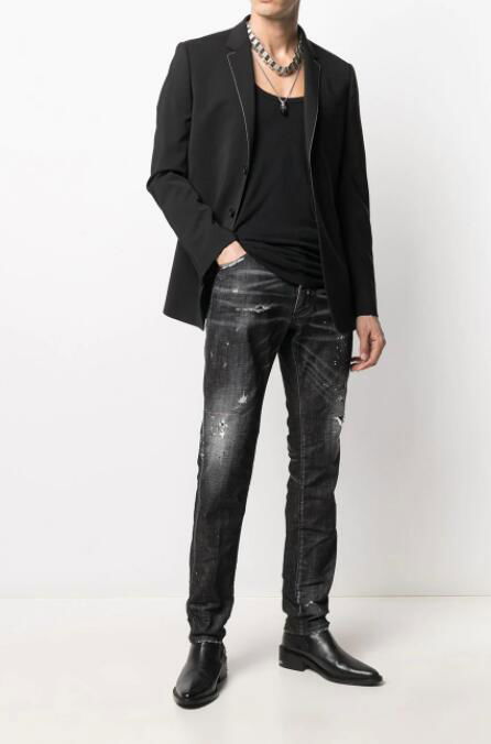 Dsquared2 ripped straight-leg jeans