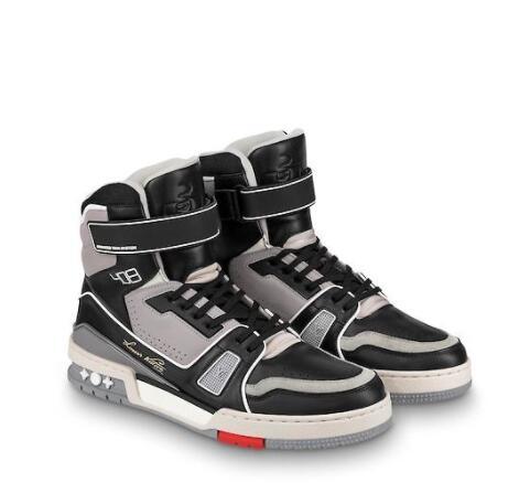               Black/Grey Leather     rainer High Top Sneakers 