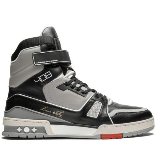               Black/Grey Leather     rainer High Top Sneakers  4