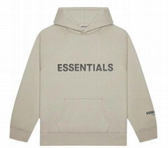 FEAR OF GOD ESSENTIALS 3D Silicon Applique Pullover Hoodie String FOG Hoodie