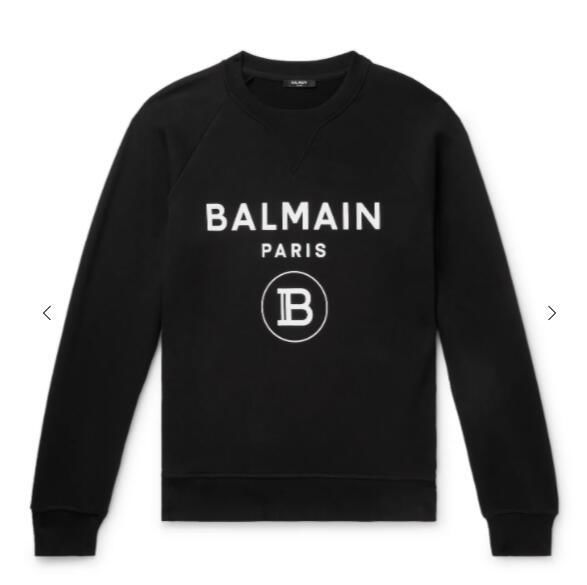 Balmain crew-neck logo-print sweatshirt men cotton sweatshirt 