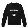 Balmain crew-neck logo-print sweatshirt men cotton sweatshirt 