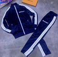 MEN PALM ANGELS TRACKSUIT VELVET BLUE