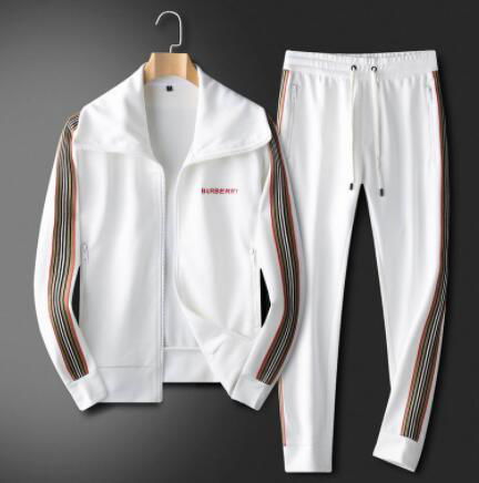          zipped up Stripe Print  jacket & Jogging Pants          cheap tracksuit 2