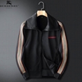 Burberry zipped up Stripe Print  jacket & Jogging Pants Burberry cheap tracksuit